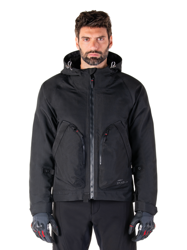 Alpinestars Morush Waterproof Motorjas Zwart, productfoto 1