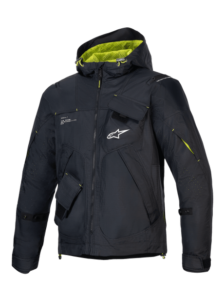 Alpinestars Mogress Air Motorjas Zwart en geel, vooraanzicht
