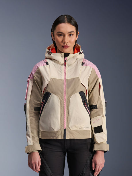 Alpinestars Molly Air Motorjas Dames Roze en beige, productfoto 1