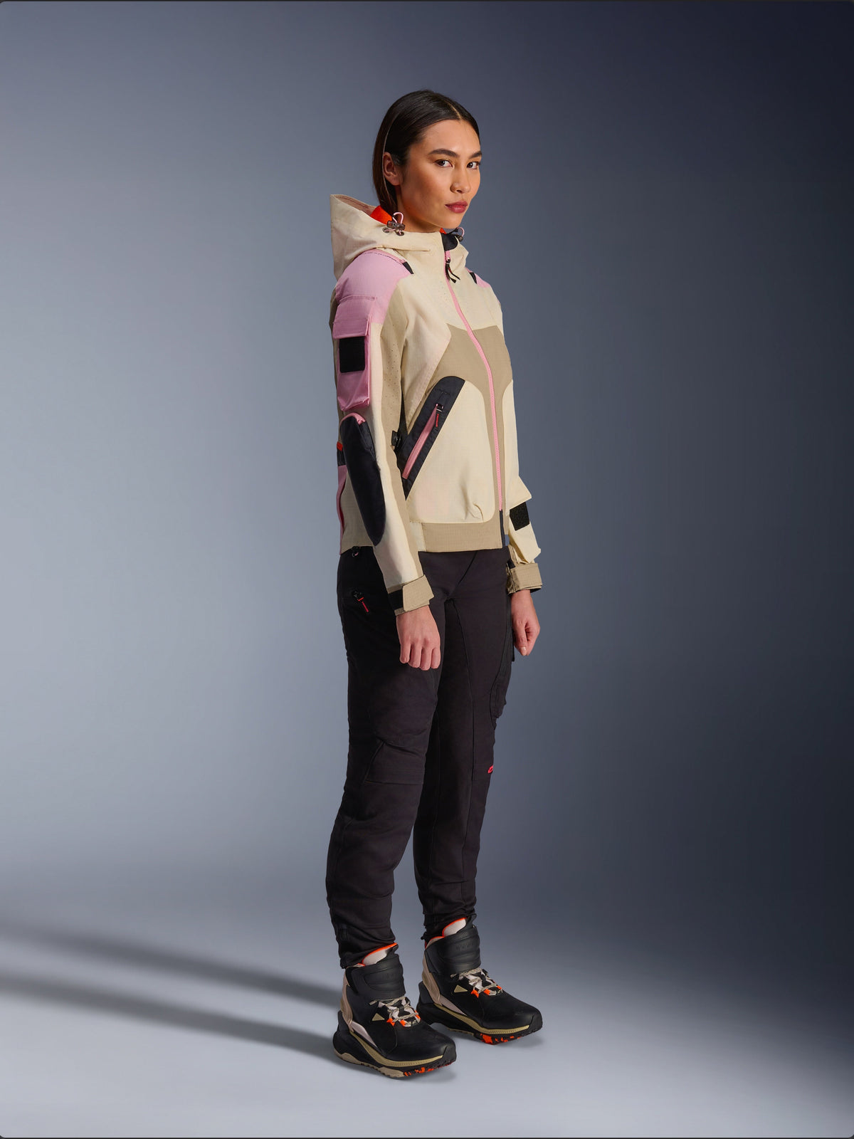 Alpinestars Molly Air Motorjas Dames Roze en beige, productfoto 3
