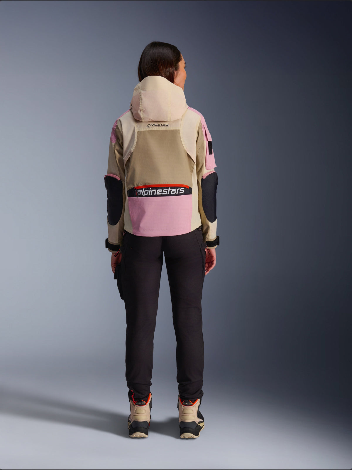 Alpinestars Molly Air Motorjas Dames Roze en beige, productfoto 2