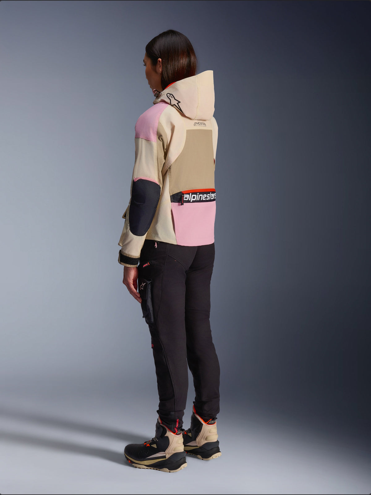 Alpinestars Molly Air Motorjas Dames Roze en beige, productfoto 4