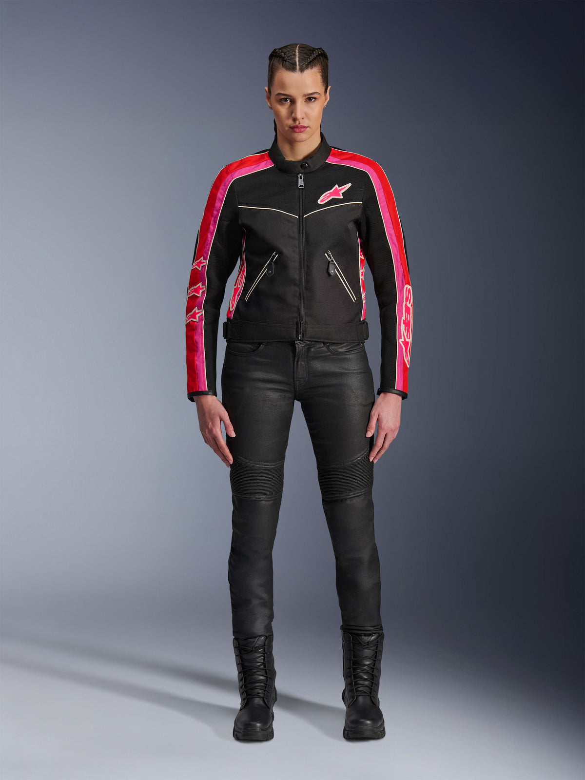 Alpinestars T-Dyno Air Motorjas Dames Zwart en rood, productfoto 2