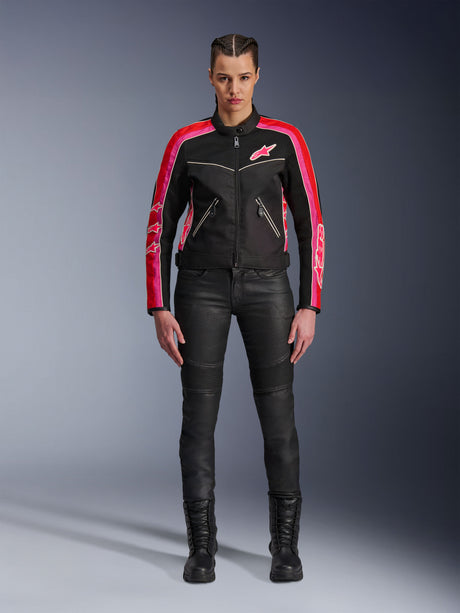 Alpinestars T-Dyno Air Motorjas Dames Zwart en rood, productfoto 2