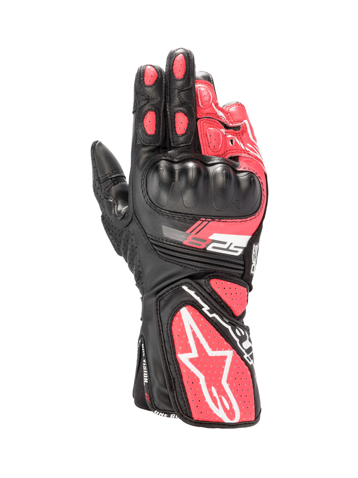 Alpinestars SP-8 v3 Motorhandschoenen Dames Zwart en roze, vooraanzicht