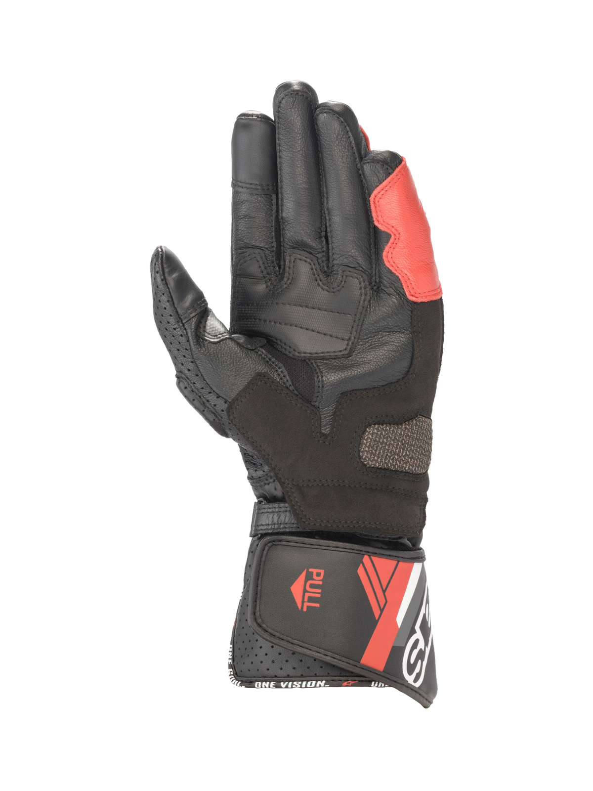 Alpinestars SP-8 v3 Motorhandschoenen Zwart, wit en rood, achteraanzicht