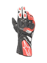 Alpinestars SP-8 v3 Motorhandschoenen Zwart, wit en rood, vooraanzicht