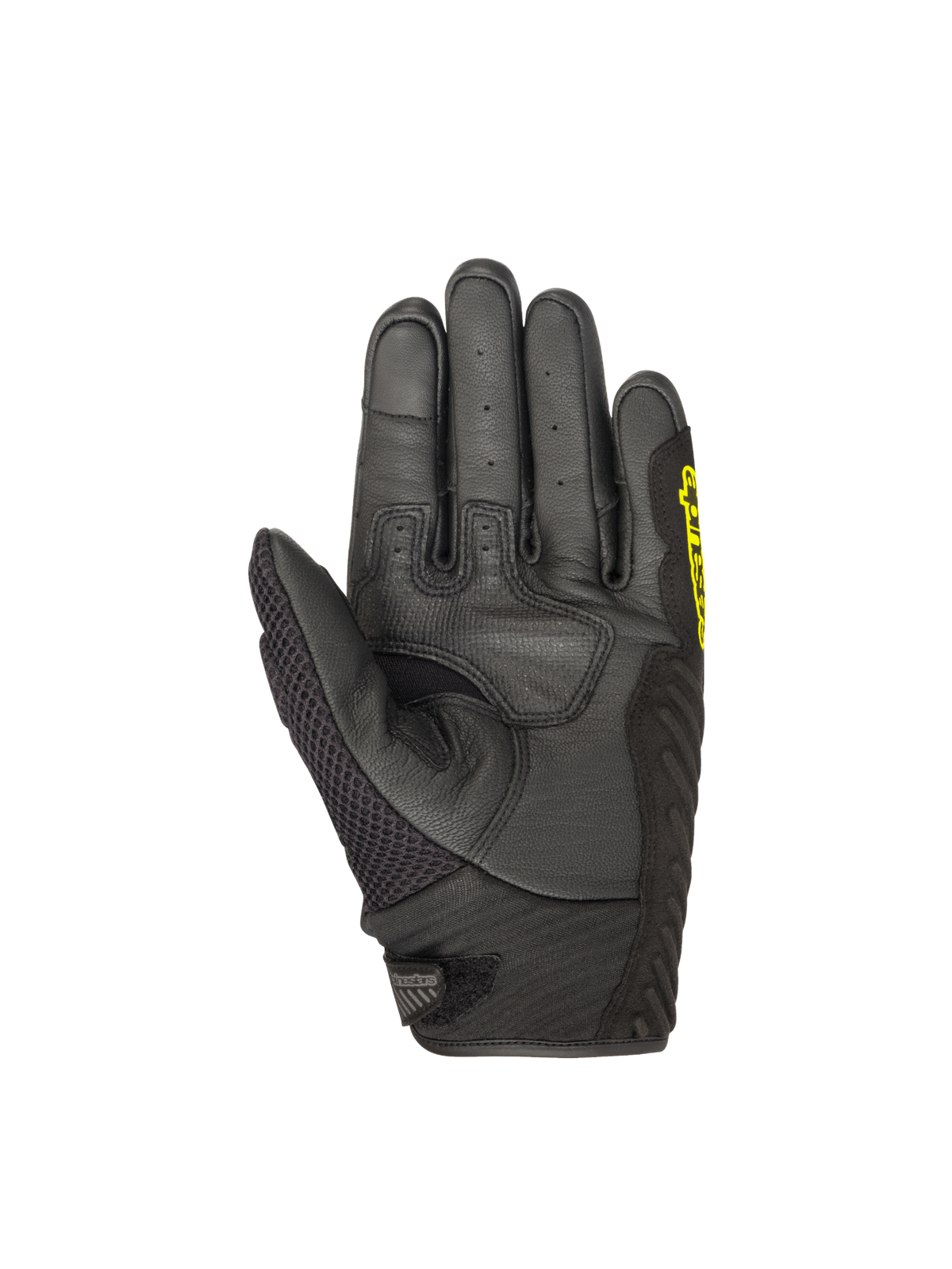 Alpinestars SMX-1 Air v2 Motorhandschoenen Zwart en fluogeel, achteraanzicht