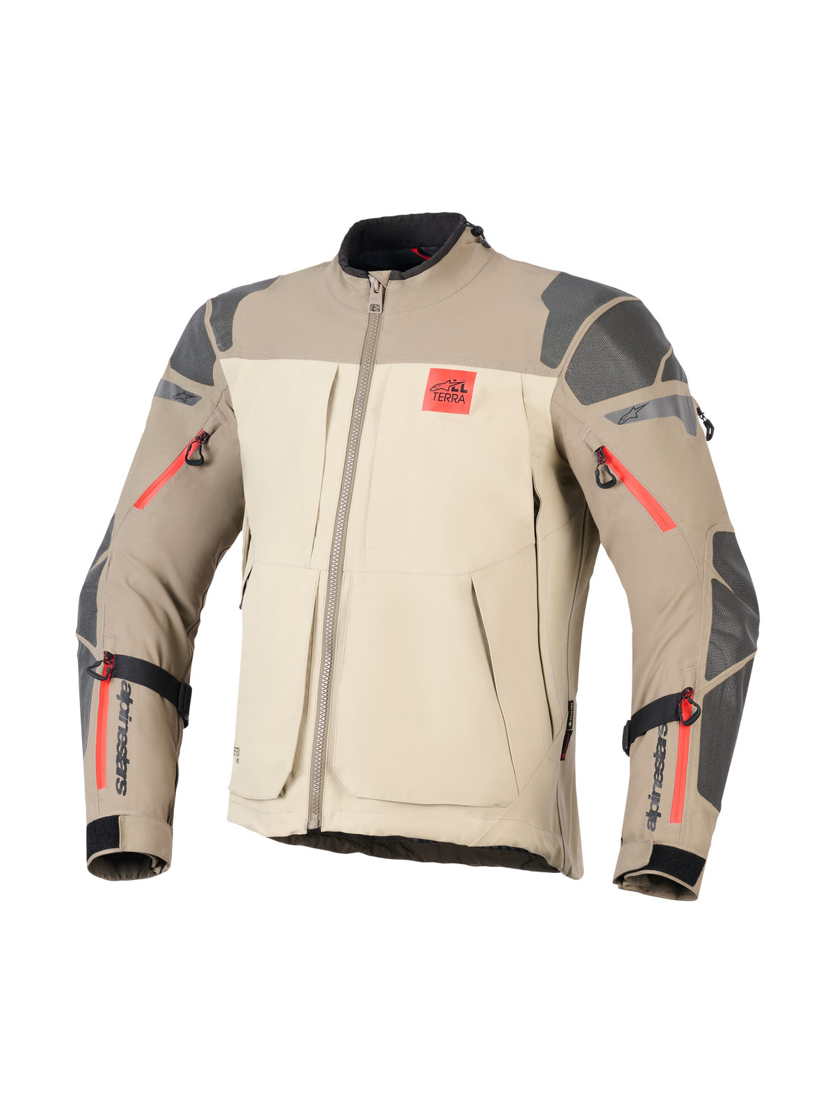 Alpinestars Nazca 3L GTX Motorjas Bruin, vooraanzicht 2