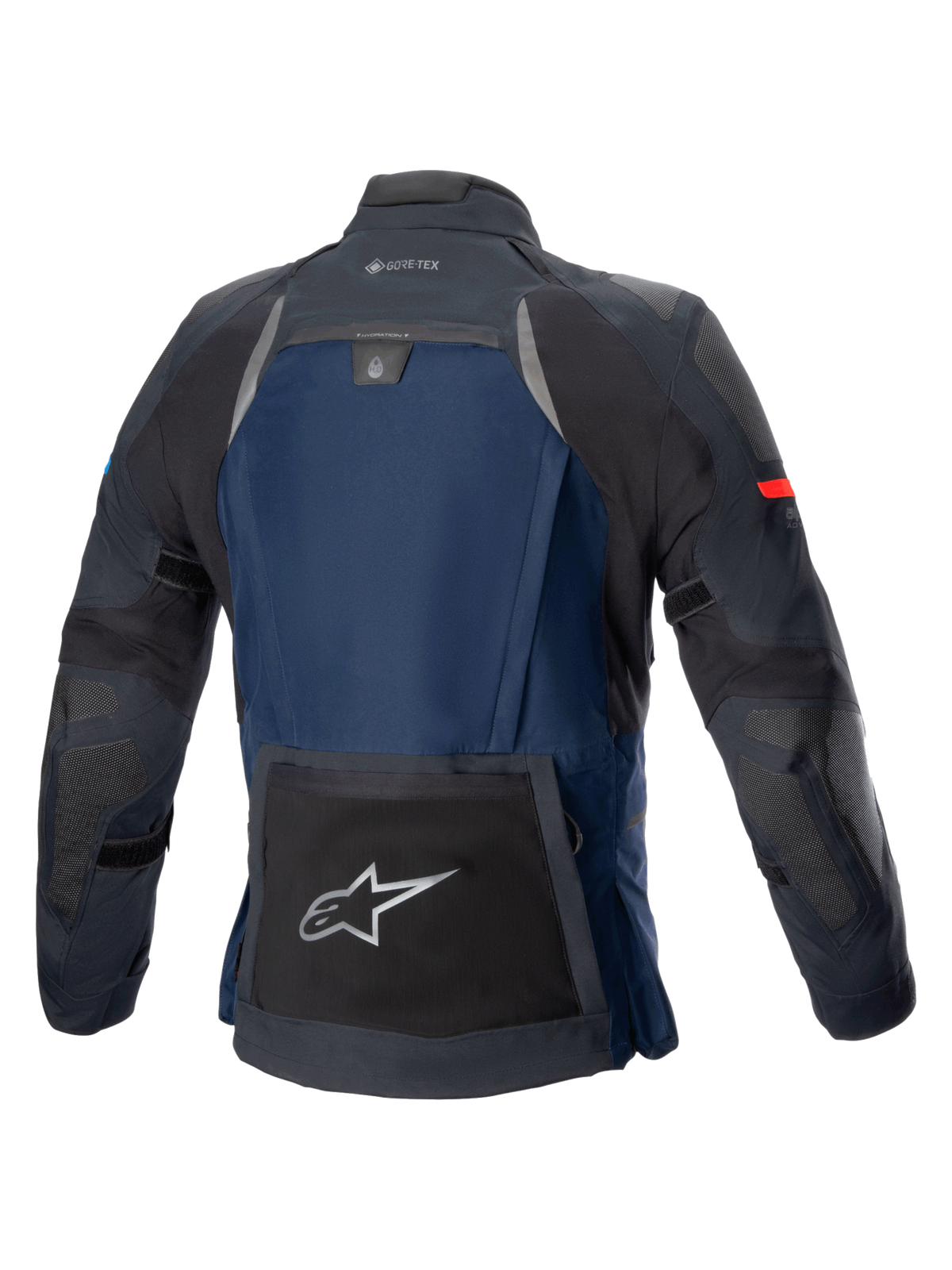 Alpinestars Boulder Gore-Tex Motorjas Blauw en zwart, achteraanzicht