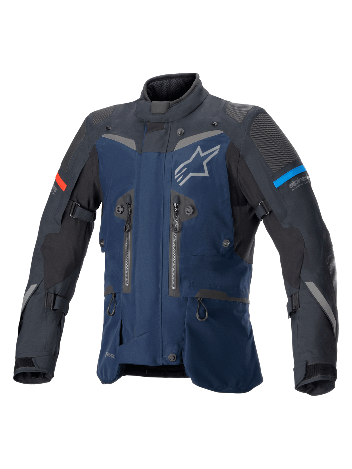 Alpinestars Boulder Gore-Tex Motorjas Blauw en zwart, vooraanzicht