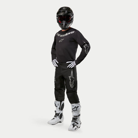 Alpinestars Fluid Graphite Crossbroek Zwart en zilver, productfoto 6