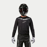 Alpinestars Fluid Graphite Crossshirt Zwart en zilver, productfoto 5