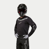 Alpinestars Fluid Graphite Crossshirt Zwart en zilver, productfoto 7
