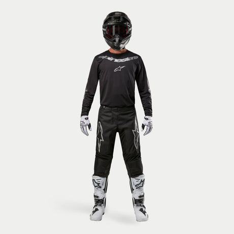 Alpinestars Fluid Graphite Crossshirt Zwart en zilver, productfoto 8