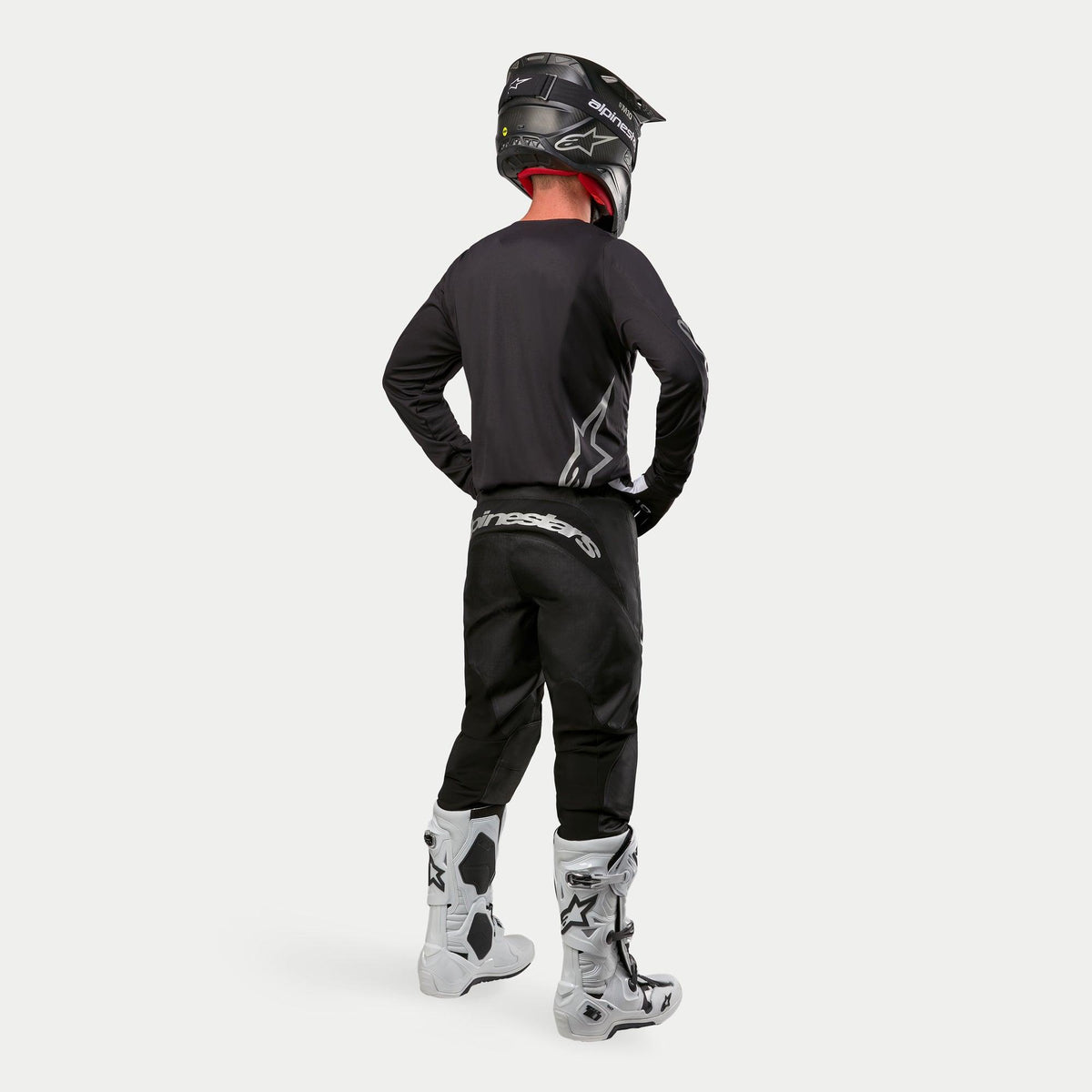 Alpinestars Fluid Graphite Crossshirt Zwart en zilver, productfoto 9