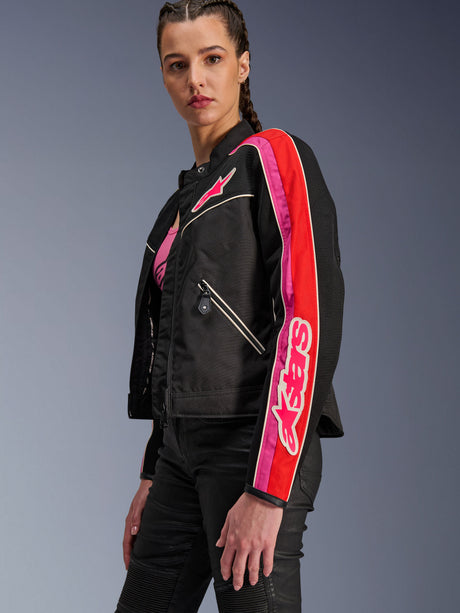 Alpinestars T-Dyno Air Motorjas Dames Zwart en rood, productfoto 6
