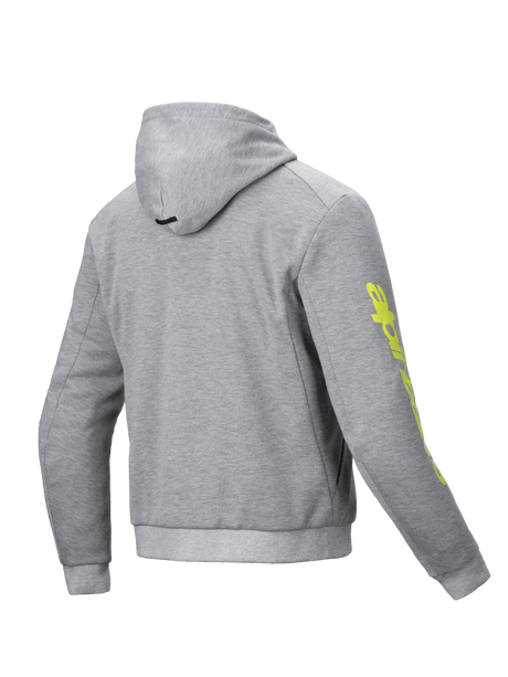 Alpinestars Chrome v2 Motorjas Grijs en fluogeel, achteraanzicht