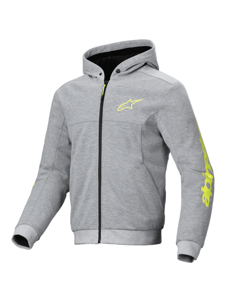 Alpinestars Chrome v2 Motorjas Grijs en fluogeel, vooraanzicht
