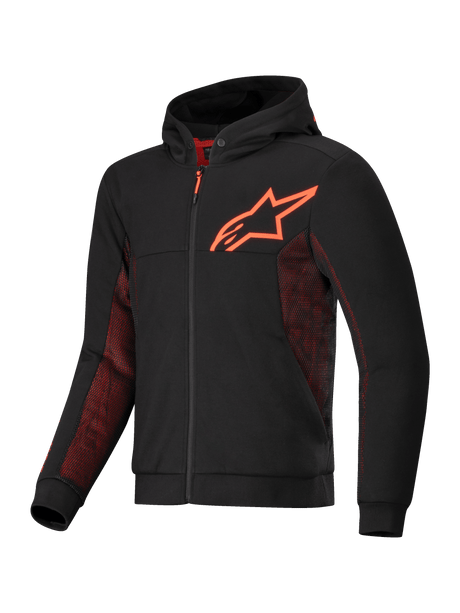 Alpinestars Chrome Air Motorjas Zwart en fluorood, vooraanzicht