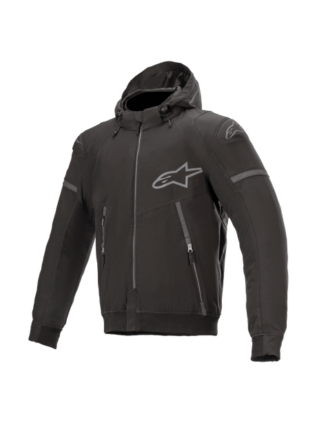 Alpinestars Sektor v2 Tech Hoodie Motorjas Zwart, vooraanzicht