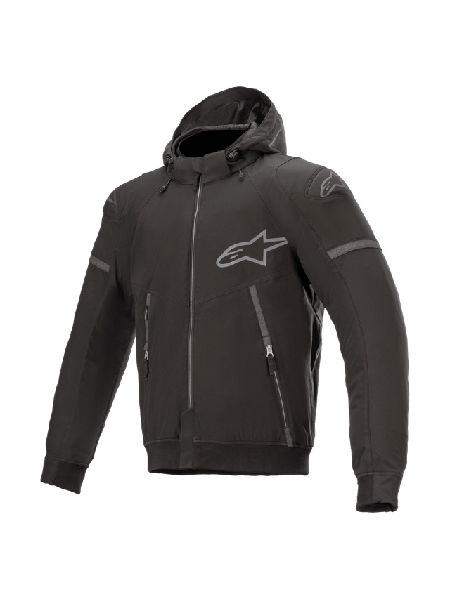 Alpinestars Sektor v2 Tech Hoodie Motorjas Zwart, vooraanzicht