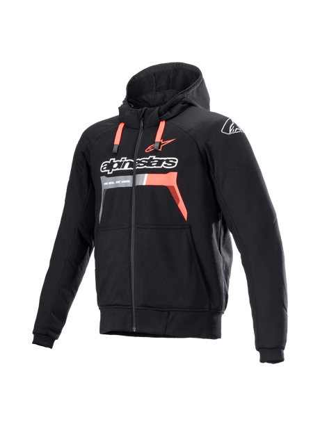 Alpinestars Chrome Ignition Motorjas Zwart en rood, vooraanzicht