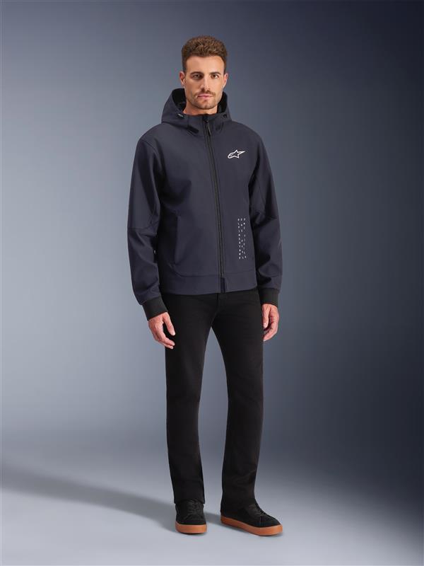 Alpinestars Radium Tech Hoodie Grijs, schuin vooraanzicht