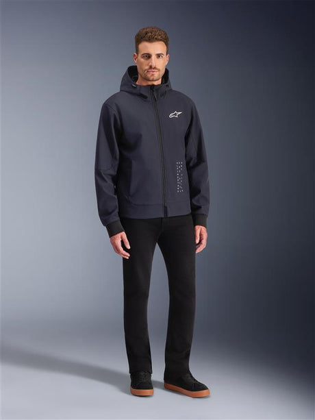 Alpinestars Radium Tech Hoodie Grijs, schuin vooraanzicht