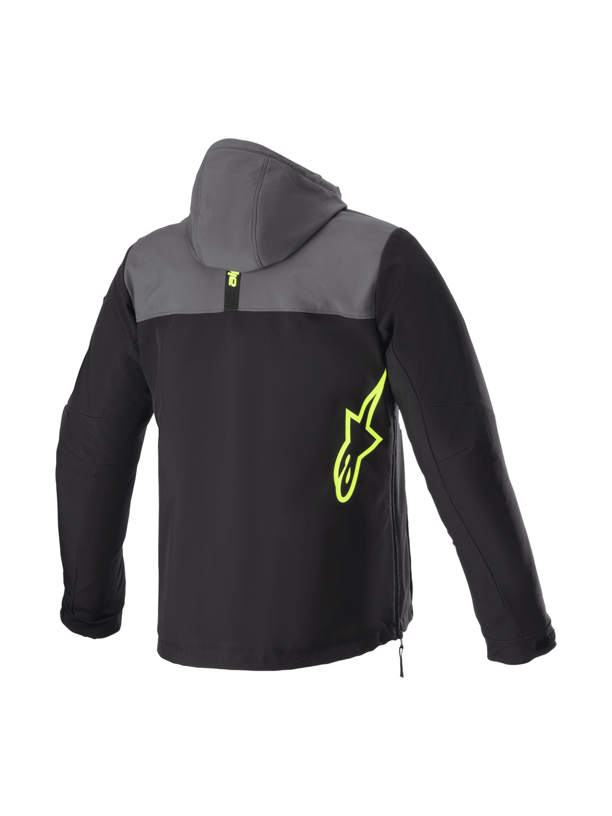 Alpinestars Sherpa Hoodie Grijs, zwart en fluogeel, achteraanzicht