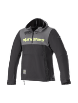 Alpinestars Sherpa Hoodie Grijs, zwart en fluogeel, vooraanzicht