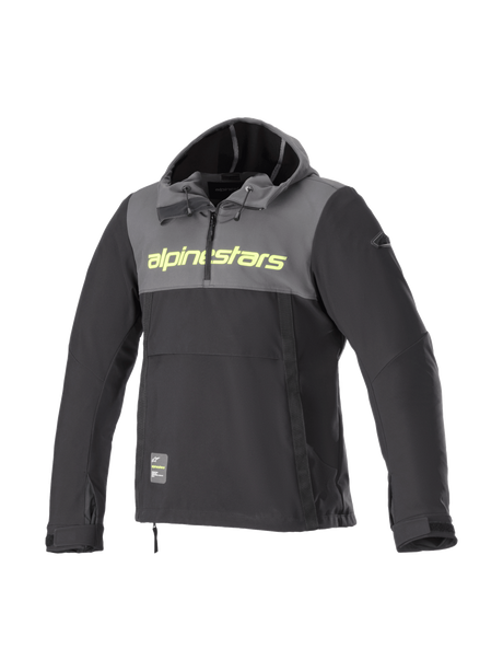 Alpinestars Sherpa Hoodie Grijs, zwart en fluogeel, vooraanzicht