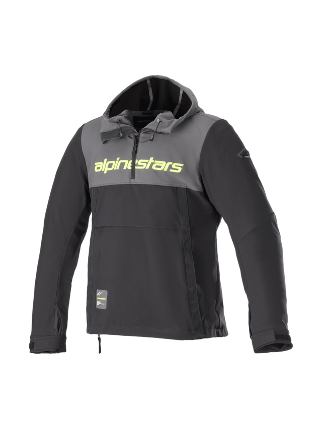 Alpinestars Sherpa Hoodie Grijs, zwart en fluogeel, vooraanzicht