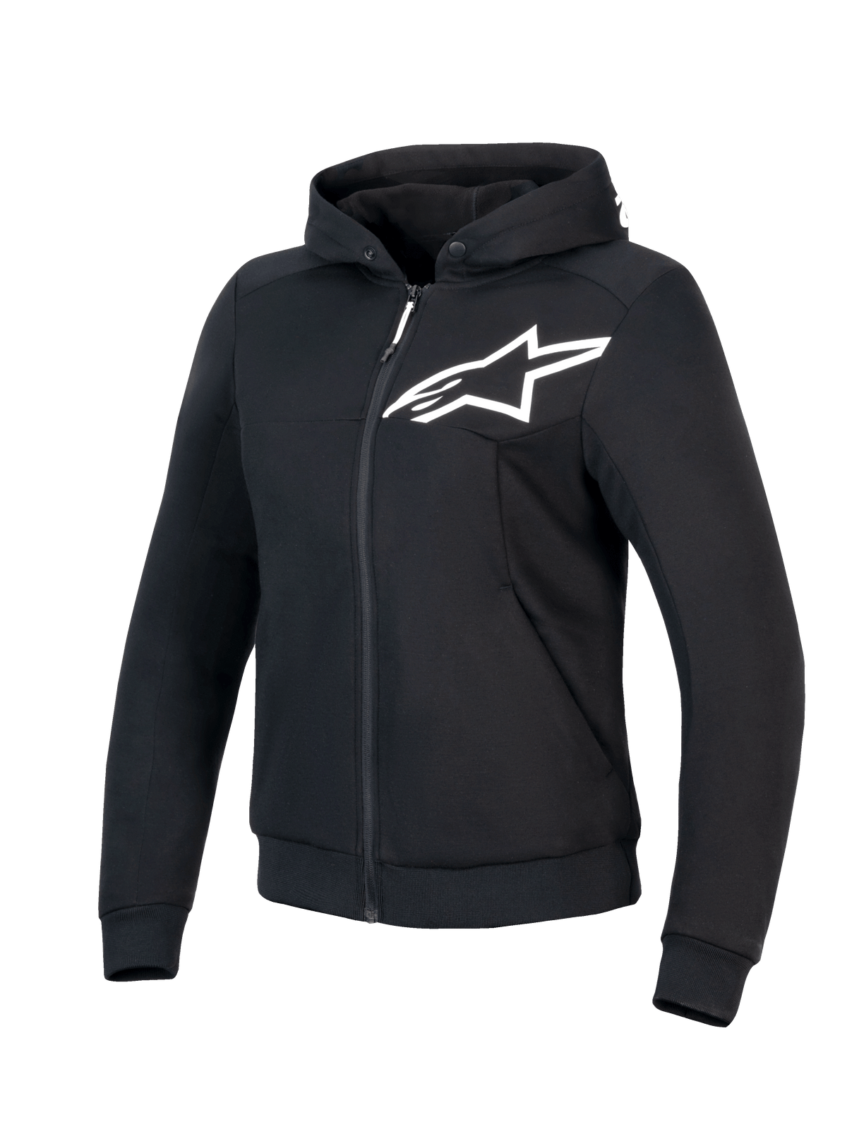 Alpinestars Chrome v2 Hoodie Dames Zwart en wit, vooraanzicht