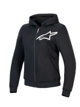 Alpinestars Chrome v2 Hoodie Dames Zwart en wit, vooraanzicht