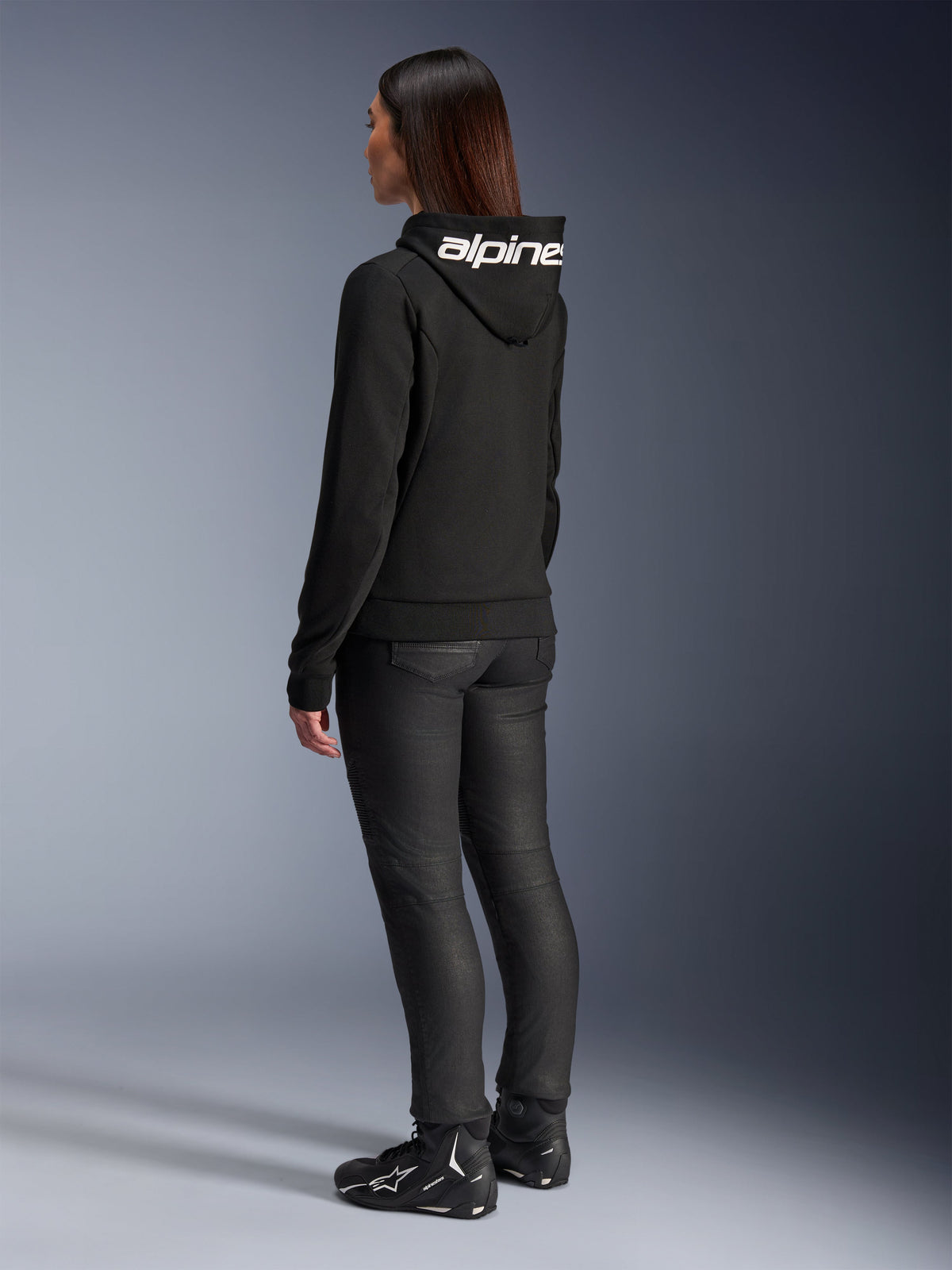 Alpinestars Chrome v2 Hoodie Dames Zwart en wit, productfoto 4