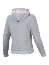 Alpinestars Chrome v2 Hoodie Dames Grijs en roze, achteraanzicht