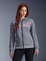 Alpinestars Chrome v2 Hoodie Dames Grijs en roze, productfoto 1