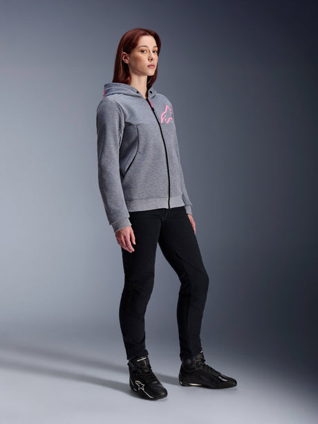 Alpinestars Chrome v2 Hoodie Dames Grijs en roze, productfoto 2