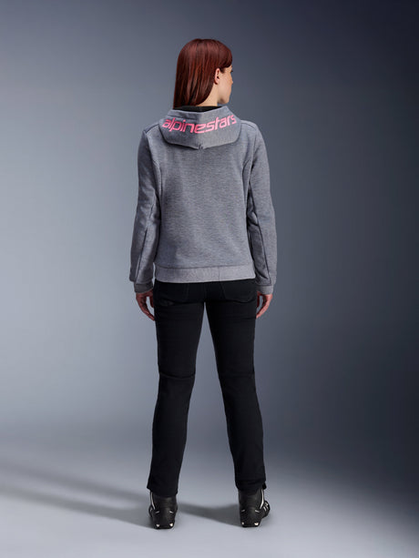 Alpinestars Chrome v2 Hoodie Dames Grijs en roze, productfoto 3