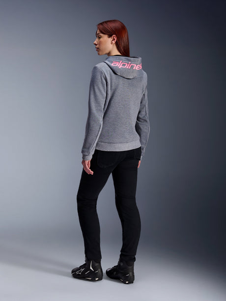 Alpinestars Chrome v2 Hoodie Dames Grijs en roze, productfoto 4