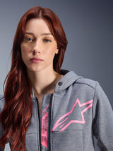 Alpinestars Chrome v2 Hoodie Dames Grijs en roze, productfoto 5