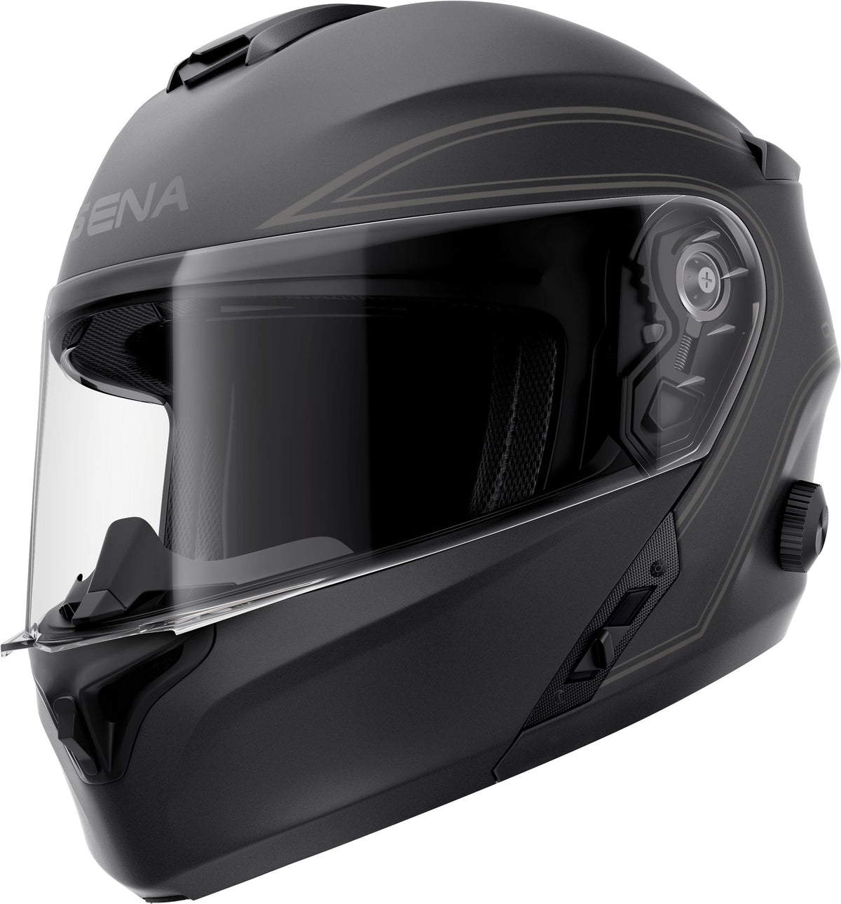Sena Outrush R Helm Mat Zwart, motorhelm van Sena, productfoto 1