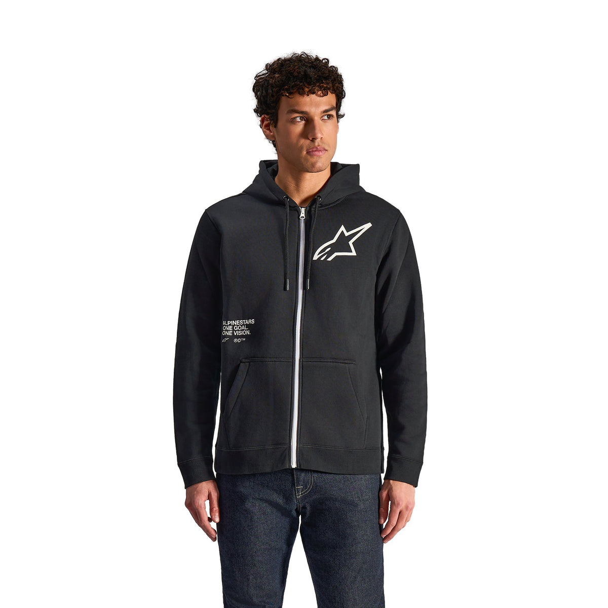 Alpinestars Transverse Hoodie Zwart en rood, productfoto 1