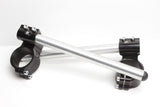 Clip-Ons Handlebars 55mm Type Verhoogd 28mm Verstelbaar Zwart Geanodiseerd