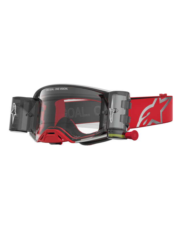Alpinestars Supertech Firma Roll-Off Crossbril Rood en zilver, productfoto 1