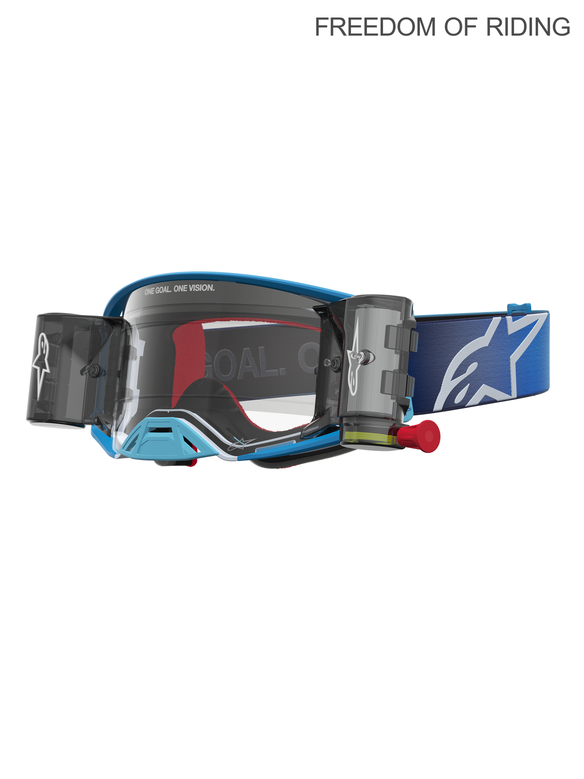 Alpinestars Supertech Firma Roll-Off Crossbril Blauw en zilver, productfoto 1
