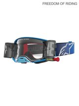Alpinestars Supertech Firma Roll-Off Crossbril Blauw en zilver, productfoto 1