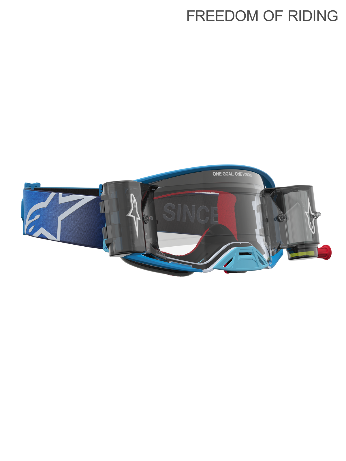 Alpinestars Supertech Firma Roll-Off Crossbril Blauw en zilver, productfoto 2