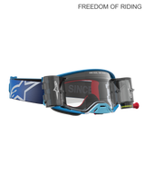 Alpinestars Supertech Firma Roll-Off Crossbril Blauw en zilver, productfoto 2